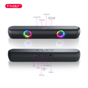 ลำโพงเกมมิ่ง T-<span class=keywords><strong>WOLF</strong></span> B320 สีสันสดใส พร้อมไฟ สำหรับเดสก์ท็อป เครื่องเล่นเพลงไร้สาย รองรับ AUX/การ์ด <span class=keywords><strong>TF</strong></span> ใช้ได้ที่บ้าน/ออฟฟิศ/งานปาร์ตี้ - Product Image 1
