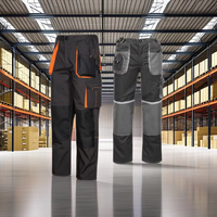 Pantalon de travail unisexe grande taille, durable, multi-poches, anti-plis, certifié Oeko-Tex, avec détection des aiguilles et genouillères renforcées