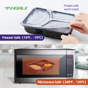 3 <strong>Compartment</strong> Bento Meal Prep Container PP Tray Takeaway Ready <strong>Lunch</strong> to Go Food <strong>Boxes</strong> - Product Image 6