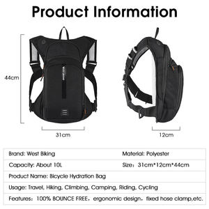 Sac à dos de vélo pliable ultraléger WEST BIKING, respirant, imperméable, pour randonnée et sport, sac à eau pour vélo - Product Image 5