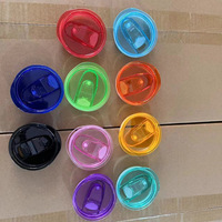 Vente en gros de couvercles coulissants anti-fuite et anti-éclaboussures en plastique coloré de remplacement pour gobelets isothermes fins et droits de 20 oz