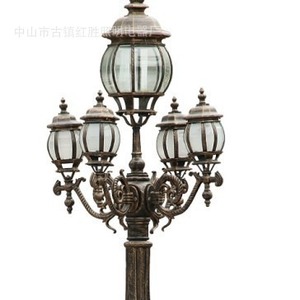 Lampe de jardin extérieure en alliage d'aluminium avec abat-jour en verre, source lumineuse LED, IP54, design à cinq têtes non détachables, pour utilisation en jardin - Product Image 2