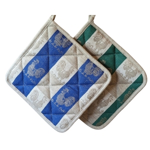 Top vente 100% coton noir porte-pot avec poche cuisine résistant à la chaleur manique écologique doux et élégant porte-pot - Product Image 6