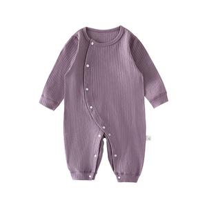 Tutina per Neonati in Puro Cotone, Senza Cuciture, a Maniche Lunghe, per Bambini e Bambine, Colore Unito, per Passeggiate e Gattonamento, OEM ODM - Product Image 6