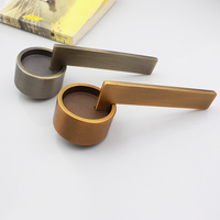 Poignée de serrure de porte moderne en bronze jaune de style luxe pour porte intérieure