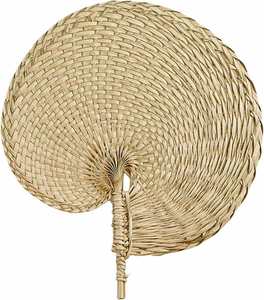 Éventail en bambou de style chinois, sculpté à la main, pour l'été, en feuille de palmier naturelle, écologique, décoration murale, éventails portatifs - Product Image 1