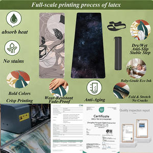 Tapete de Gimnasio de Caucho Natural de Poliuretano Absorbente de Sudor de 4 mm de Grosor con Logotipo Personalizado, Tinta de Látex Resistente a la Decoloración + Correa Antideslizante <span class=keywords><strong>para</strong></span> <span class=keywords><strong>Yoga</strong></span> Caliente/<span class=keywords><strong>Principiantes</strong></span> - Product Image 3