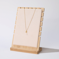 Support de présentation de bijoux de luxe haut de gamme en velours imitation cuir bambou, multifonctionnel, couleur personnalisable