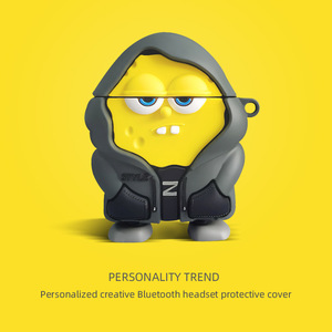 3D hình dạng phim hoạt hình Silicone Tai nghe bìa cho 1 2 3 <span class=keywords><strong>4</strong></span> Pro Minion AirPods trường hợp - Product Image 3