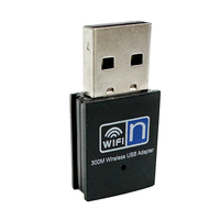 Adaptateur Wifi externe USB Source Factory Mini 300 Mbps 2,4 GHz pour ordinateur de bureau, ordinateur portable, Windows, Mac, Linux. En stock.