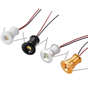 Mini Foco LED Dorado, Negro y Blanco, 1W DC12V, Empotrable - Product Image 1