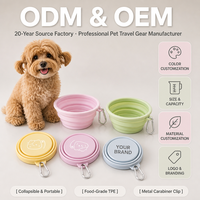 YUMENG Bol pliable en silicone pour animaux de compagnie avec mousqueton, bol de voyage pliable pour nourriture et eau pour chats et chiens