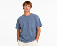T-shirt vintage pour homme en coton peigné 100% 180 GSM, délavé à l'acide, coupe ample et oversize, col côtelé rond, impression sérigraphique personnalisée de qualité supérieure