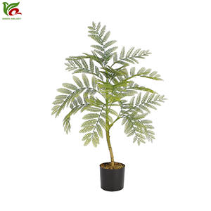 Pianta artificiale in vaso da 80cm di Jacaranda artificiale con foglie realistiche per l'arredamento dell'home Office - Product Image 1