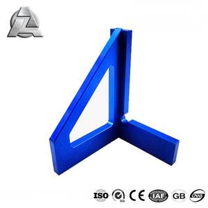 ZJD-BT078 Anodizing Màu Xanh Nhôm Chế Biến Gỗ Tay Đo Đánh Dấu Công Cụ Tam Giác Thẳng 3D Mộc <span class=keywords><strong>Scribing</strong></span> Cai Trị - Product Image 4