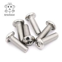 Vis mécaniques à tête cylindrique Phillips SUS304 316 acier inoxydable oxyde ordinaire ou noir M2 30mm pour montage de moniteur connexion ISO