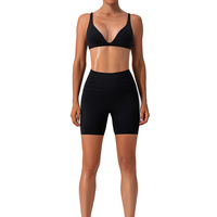 Shorts de yoga sans couture en polyamide, couleur unie, effet push-up, pour le cyclisme, le sport et le fitness, sans lignes gênantes