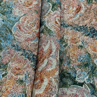 Tissu jacquard floral tissé, tapisserie textile pour vêtements, décoration intérieure, sacs |   Taille personnalisable 330 g/m²