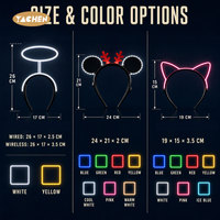 YACHEN Vente en gros Bandeaux LED lumineux pour fête du Nouvel An, oreilles de chat, NOUVELLE ARRIVÉE, pour Halloween, boîte de nuit, bar, concert