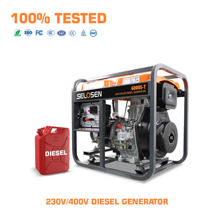 เครื่องกำเนิดไฟฟ้า AVR 5 kVA สำหรับใช้ในบ้าน กรณีฉุกเฉิน อุตสาหกรรม เครื่องกำเนิดไฟฟ้าพกพา 5 กิโลวัตต์ 230V/400V - รุ่น 6000S-T เครื่องกำเนิดไฟฟ้า 5 kVA - Product Image 1