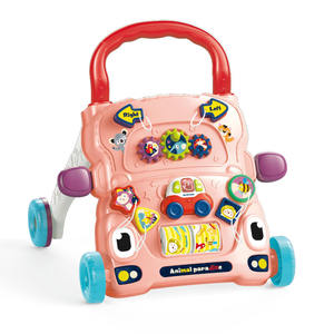 Coche de bebé andadores juguetes música iluminación bloque de construcción niños dibujos animados bebé andador para niño con música - Product Image 1