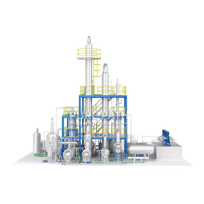 Machine de recyclage d'huile moteur usagée pour réintégrer l'huile moteur usagée dans la nouvelle huile de base Sn150 à Sn500 du groupe I