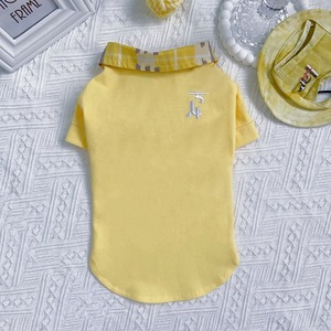 Camisa POLO de marca de moda para mascotas de suministro del fabricante para perros y gatos, sudadera de solapa a cuadros, camiseta de perro <span class=keywords><strong>pequeño</strong></span> Teddy <span class=keywords><strong>Schnauzer</strong></span> - Product Image 5