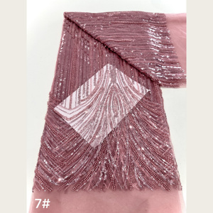 Tissu en tulle <span class=keywords><strong>à</strong></span> paillettes et perles Art Déco G3584, 9 couleurs, pour robes de soirée et de mariée style Charleston des années 20 - Product Image 2