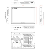 Moniteur de terrain FEELWORLD LUT11H 10,1 pouces ultra lumineux 2000 nit pour appareil photo reflex numérique, écran tactile 4K, alimentation externe F970 et installation