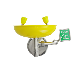 Dispositivo de Lavaojos Amarillo de ABS para Montar en la Pared, para Laboratorio - Product Image 5