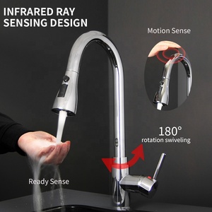 Cao cấp thép không gỉ nhà bếp nước vòi Mixer tap Chrome mạ kéo ra phong cách đương đại vòi nước tĩnh nhiệt - Product Image 1