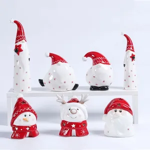 Penjualan laris boneka salju Santa Natal dolomite keramik untuk dekorasi Natal