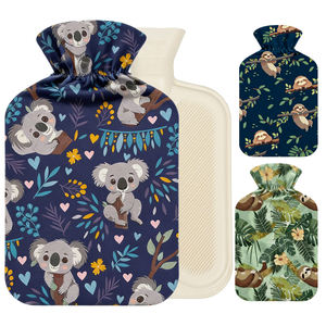 <span class=keywords><strong>Bouillotte</strong></span> en caoutchouc réutilisable avec housse en polaire, 1000 ml / 2000 ml, modèle mignon, très vendue - Product Image 1