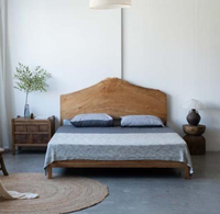 AJJ-Q392 Neues Chinesisches Designer-Doppelbett aus Umweltfreundlichem Massivholz mit Anpassbarer Farbe und 1 Jahr Garantie
