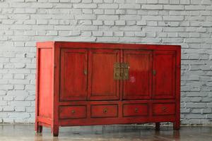 Credenza Antica Cinese di Alta Qualità Laccata Rossa Mobile da <span class=keywords><strong>Soggiorno</strong></span> - Product Image 3