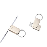 Alliage de zinc de haute qualité 2.0 3.0 16GB OTG USB Flash Drive 32GB Memory Stick Type-C 64GB avec porte-clés