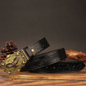 <span class=keywords><strong>Ceinture</strong></span> décontractée imprimée en alliage de style <span class=keywords><strong>western</strong></span> cowboy avec <span class=keywords><strong>boucle</strong></span> en forme d'aigle, tendance rétro, pour jeans en denim - Product Image 2