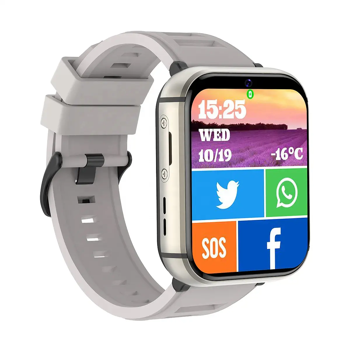 Reloj inteligente Universal de moda con Android Q668 de pantalla grande de 2,08 pulgadas, teléfono GPS, 4G, tarjeta SIM, WiFi, monitoreo de frecuencia de calor, reloj inteligente