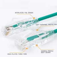 EXC kabel Lan Super ramping Cat6a Sstp Rj45 kabel Patch Ethernet 4 kabel pabrik kabel Pvc 28awg 30awg