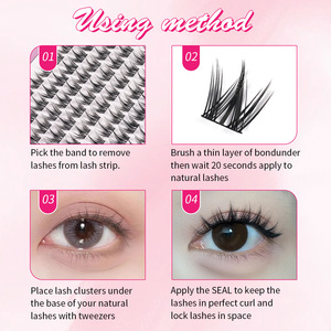 Faux cils segmentés semi-artisanaux grande capacité, 10 rangées, style européen et américain, pour les personnes pressées, épais et photogéniques - Product Image 5