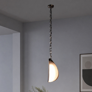 Modern Nordic Half Moon <b>Pendant</b> <b>Light</b> Adjustable Chain Design with Warm LED for Dining Room Living Room Bedroom Kitchen Island - Product Image 4