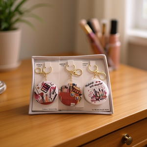 Makeup Mirror With Keychain 12 Pcs Compact Vanity Mirror For Women Cosmetic Bag Accessory - Product Image 3