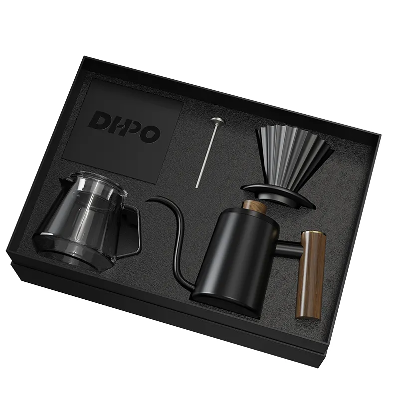 DHPO - Conjunto de café para uso doméstico, elegante caixa de presente europeia, 300ml, durável, de alta qualidade, para café por gotejamento, ideal para cafeterias domésticas