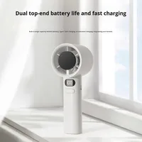 Nouveau ventilateur portatif rechargeable ultra-rapide 120 vitesses, mini, puissant, étanche IPX5, en ABS, pour l'extérieur