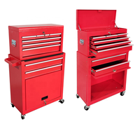 Usine En Gros 8 Tiroirs Grande Capacité En Acier Inoxydable Roulant Stockage Garage Outil Chariot Armoire avec Tapis Antidérapant