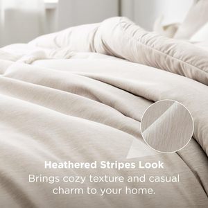 Modern Queen Comforter <strong>Set</strong> <strong>Beige</strong> Soft Eco-Friendly All Seasons Cationic Dyed 3-Piece <strong>Bedding</strong> <strong>Set</strong> with 1 Comforter 2 Pillow Shams - Product Image 3