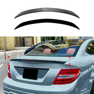 Mercedes-Benz C-Class Coupe Rear Spoiler Piano Black Carbon Fiber Texture ABS Ducktail Trunk Wing 2011-2014 - Product Image 1