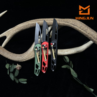Couteau pliant mécanique d'extérieur, outil EDC multifonction portable, haute dureté pour le camping et la survie en milieu sauvage