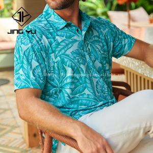 Camisa de Golf Azul Heather de Diseño Personalizado, Ropa de Playa para Hombre con Estampado Aloha, Unisex, con Botones, Camisas Hawaianas para Vacaciones en la Playa - Product Image 2