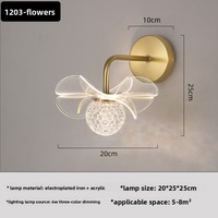 Applique Murale Luxe Léger, Design Floral Tendance, LED, Sans Câblage Requis, Idéale pour Chevet et Salon